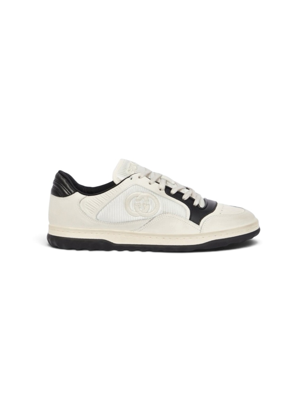 Gucci MAC80 Interlocking G Sneaker White Black Leather Low Top Men’s Size: 11